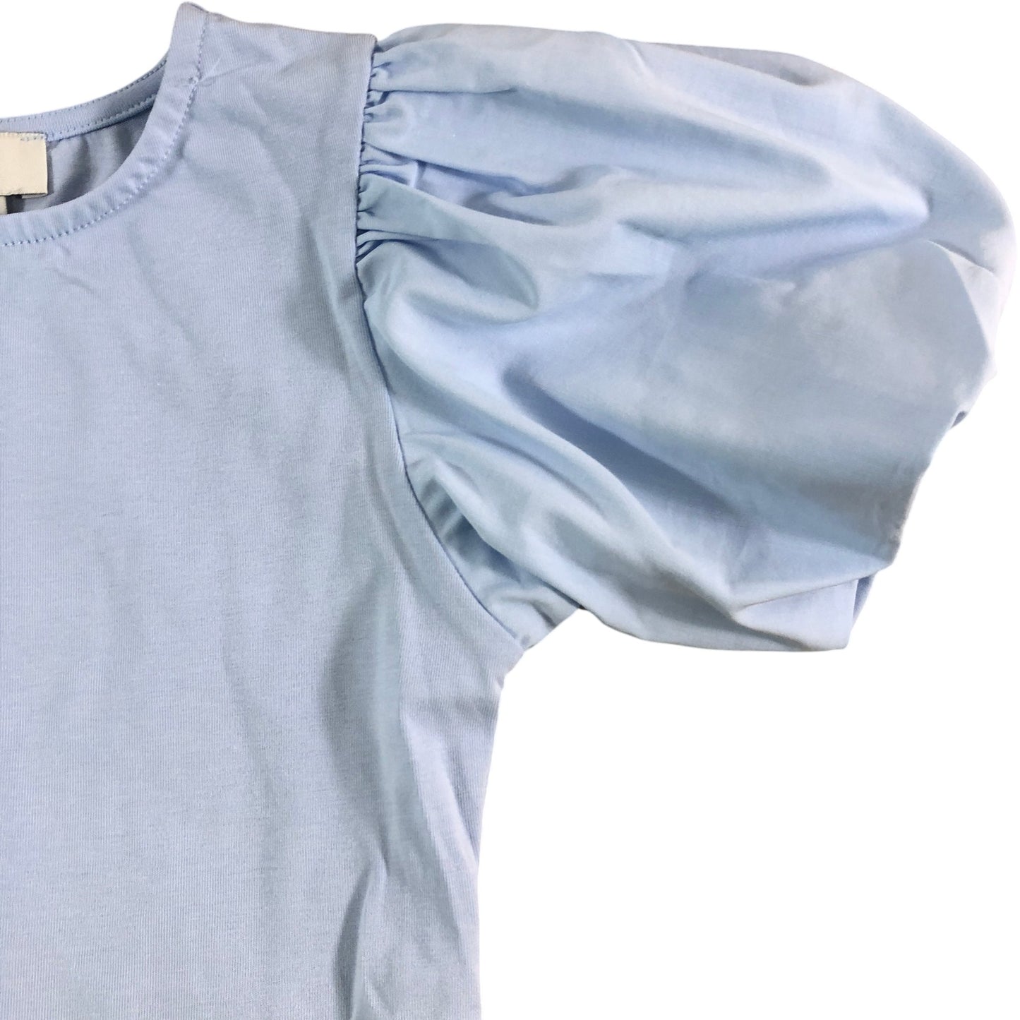 RIVER ISLAND Puff Sleeve Bodysuit UK7-8 Years Girls Light Blue Fashion Top