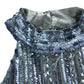 River Island UK8 Women's Silver Sequin Fringe Dress Sleeveless Party Wear