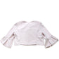 Gina Bacconi Gigi Moss Crepe Bolero Blush Pink Flared Sleeve Cropped Size 22