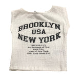 Brooklyn USA New York White T Shirt Size 5 Girls Casual Top Age 5-6