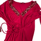 Roman Red Long Sleeve Sequin Dress Size 14 Women's Elegant Evening Wear
