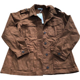 Baukjen Drake Organic Cotton Utility Jacket Milk Chocolate Size 16