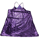 Dancing Leopard Sequin Dress Size 14 Women's Purple Sparkly Sleeveless