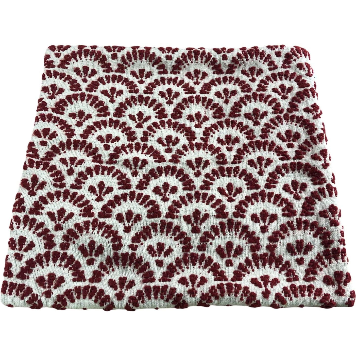 Cushion Cover Red Fan Jacquard 45 x 45cm