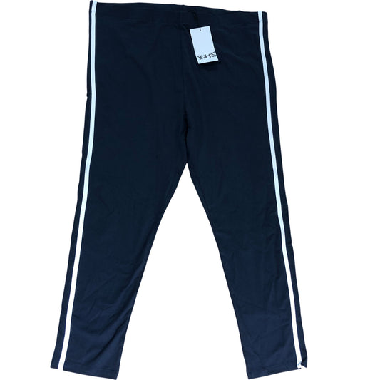 Yours Clothing Women's Activewear Trouser Navy With White Stripes