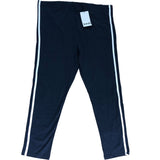 Yours Clothing Women's Activewear Trouser Navy With White Stripes
