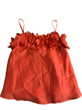 River Island UK12 Women's Floral Strap Camisole Top Bright Orange Summer