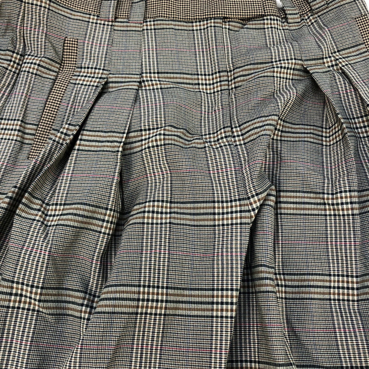 River Island Women's Trousers UK12 High Waist Checked Design Pleated Style