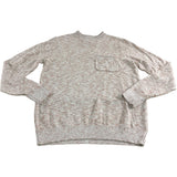 Grainger Pocket Crew Sweater Mid Brown Cotton Blend with Pocket