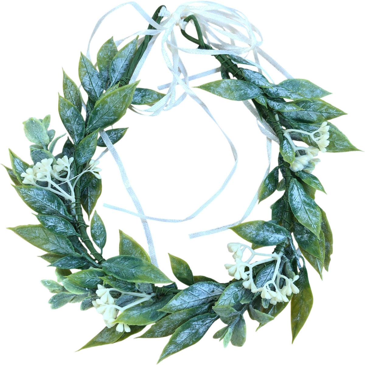 Forest Fairy Costume Green Floral Headband & Bracelet