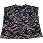 River Island Tiger Print T-Shirt Ladies Casual Brown Black Patterned Top