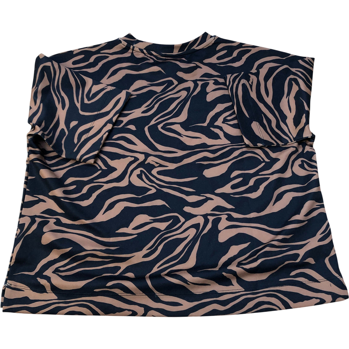 River Island Tiger Print T-Shirt Ladies Casual Brown Black Patterned Top
