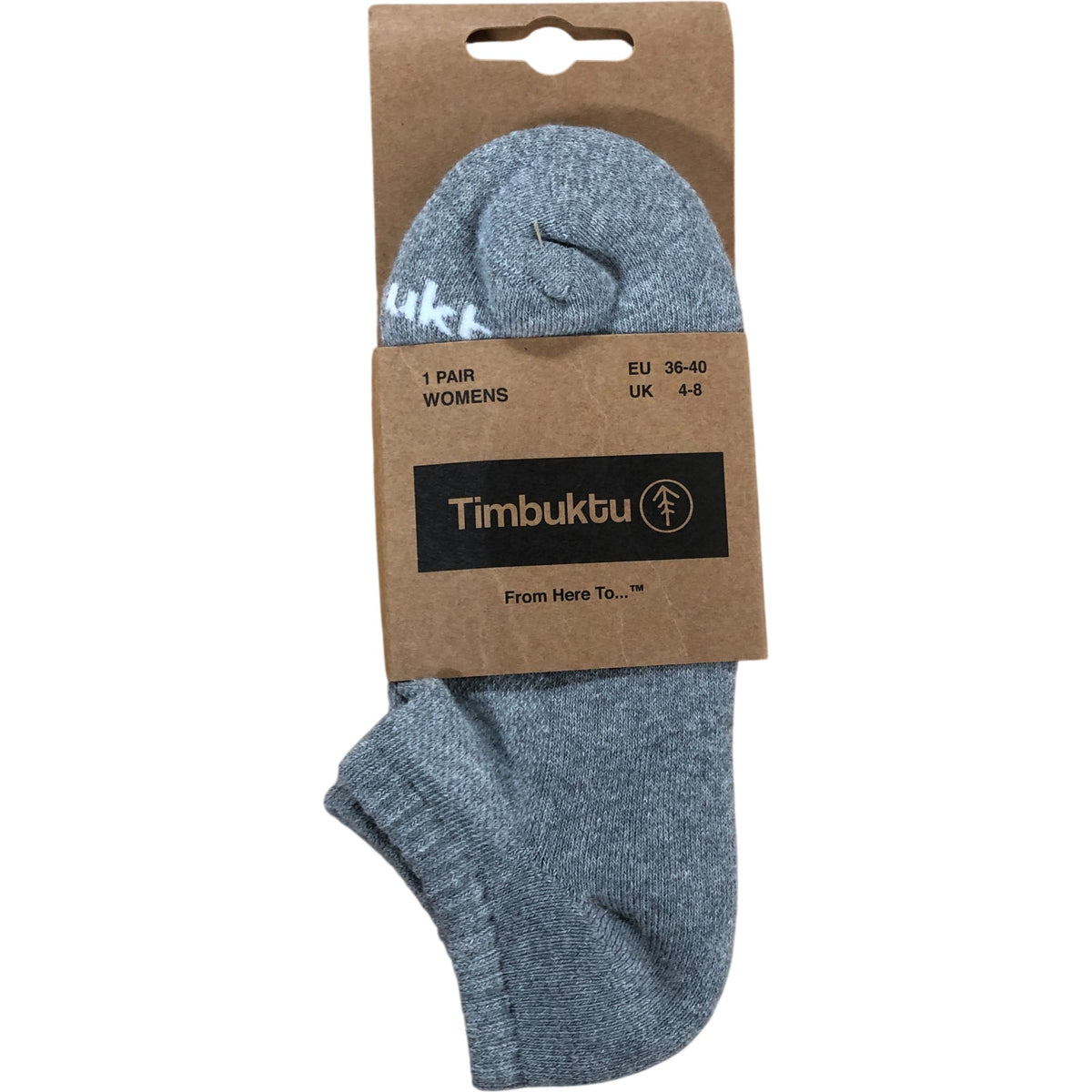 Timbuktu Ankle Socks UK4-8 Women Grey Marl Comfortable Durable Collection