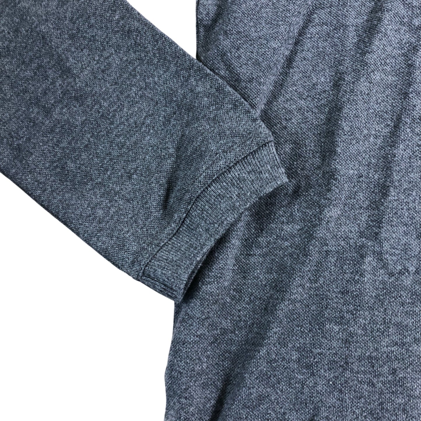 Barbour Essential Long Sleeve Polo Shirt Slate Marl Size L Men Classic Fit