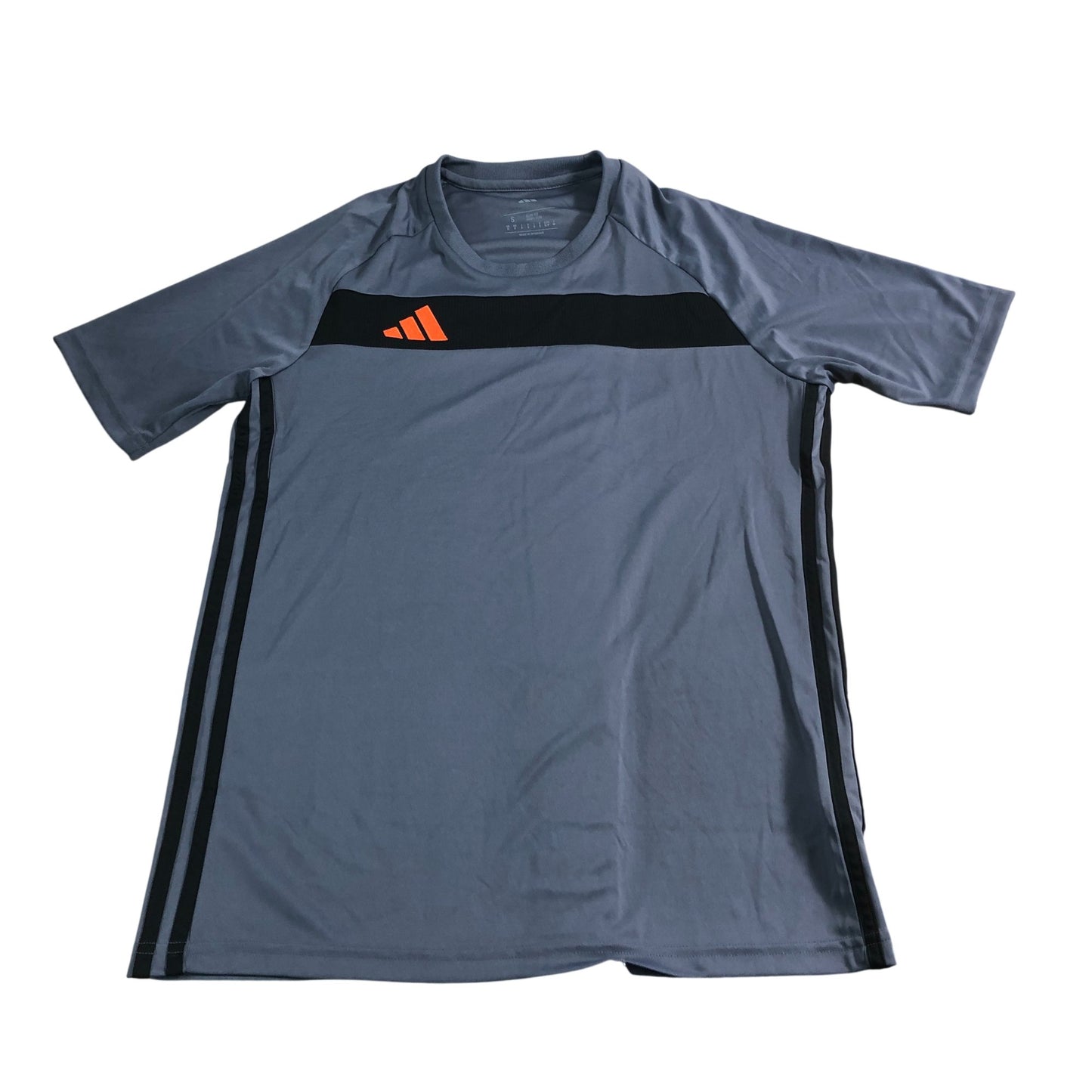 Adidas Performance T-Shirt Size S Men's Short Sleeve Grey Slim Fit