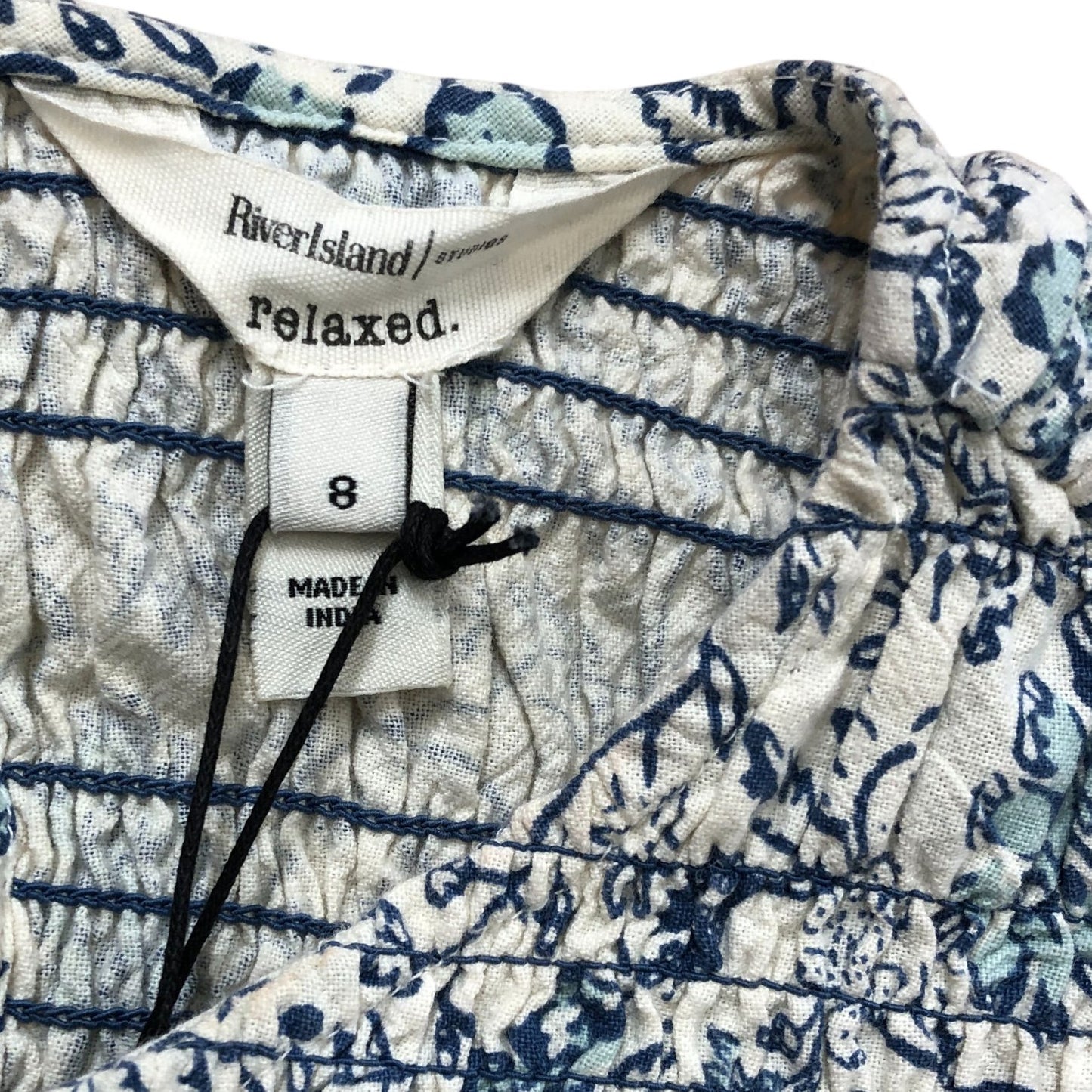Rivers Island Relaxed Floral Blouse & Grey Glitter Asymmetric Top Size 8