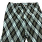 Checked Trousers Women's Flared Fit Khaki