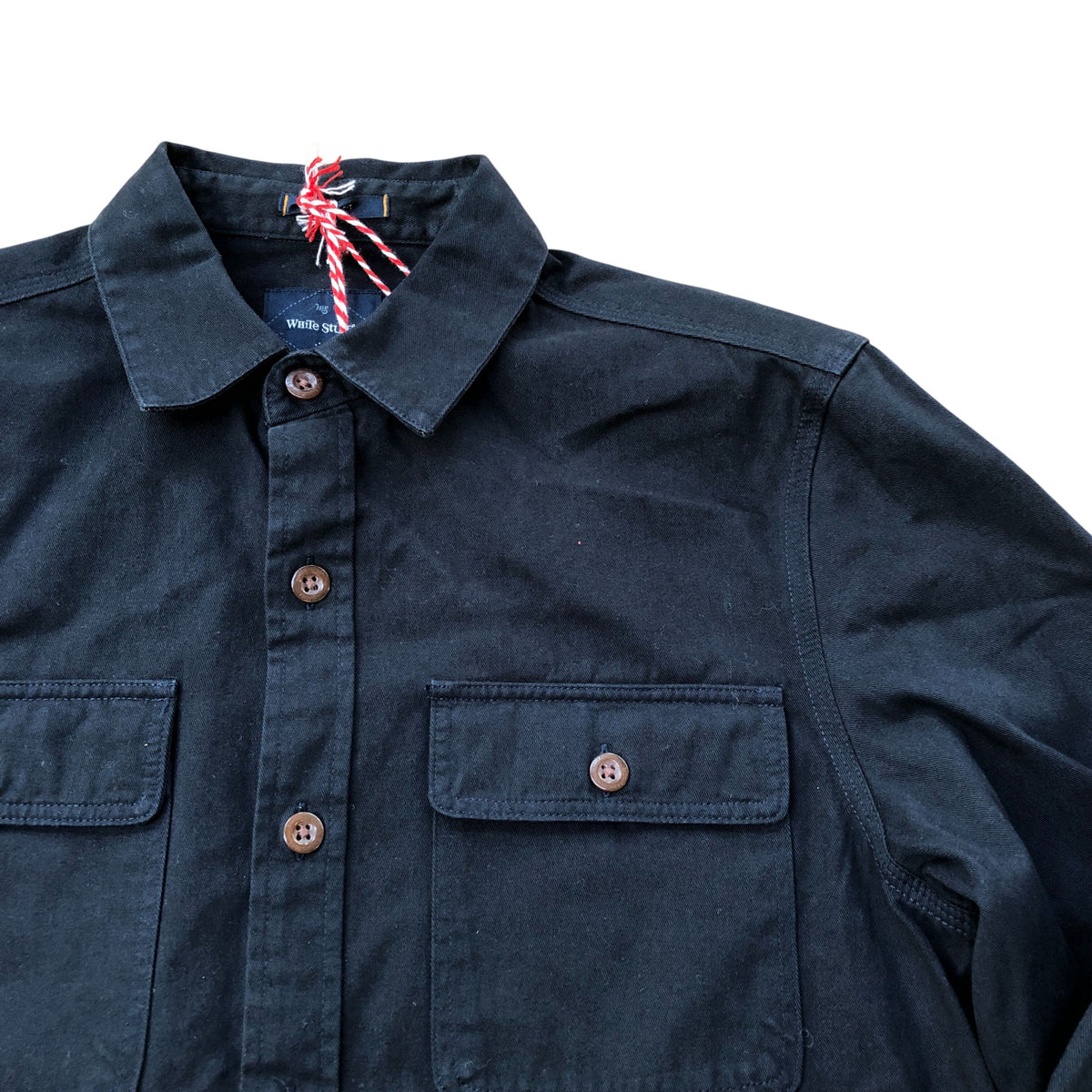 Furze Garment Dye Twill Shirt Dark Navy Size XS