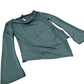 River Island  Long Sleeve Drape Top Women's Flowy Olive Green