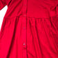 Baukjen Red Maxi Dress UK Size 12 Women's Tiered Cotton Viscose Blend