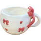 Decorative Mug With Pink Bow Handle