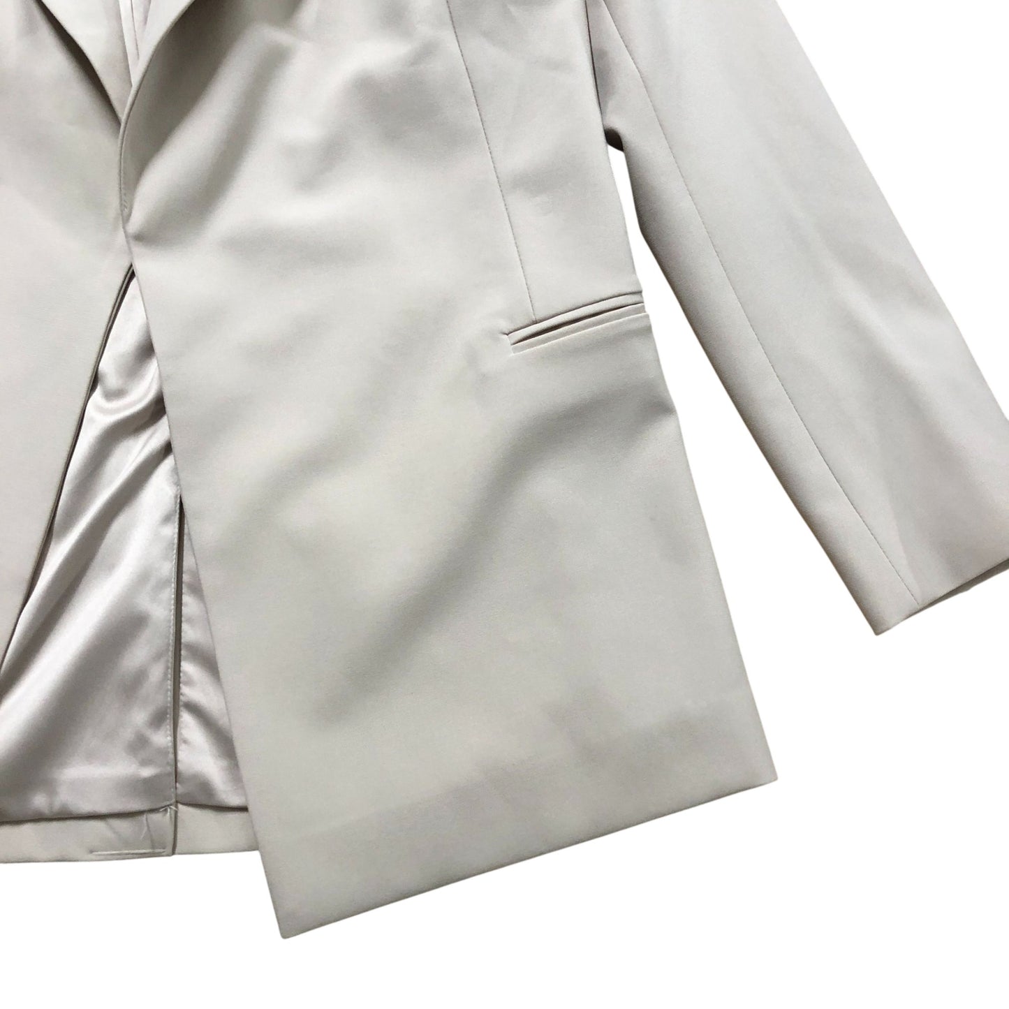 Cream Tailored Open Blazer Jacket Size 6