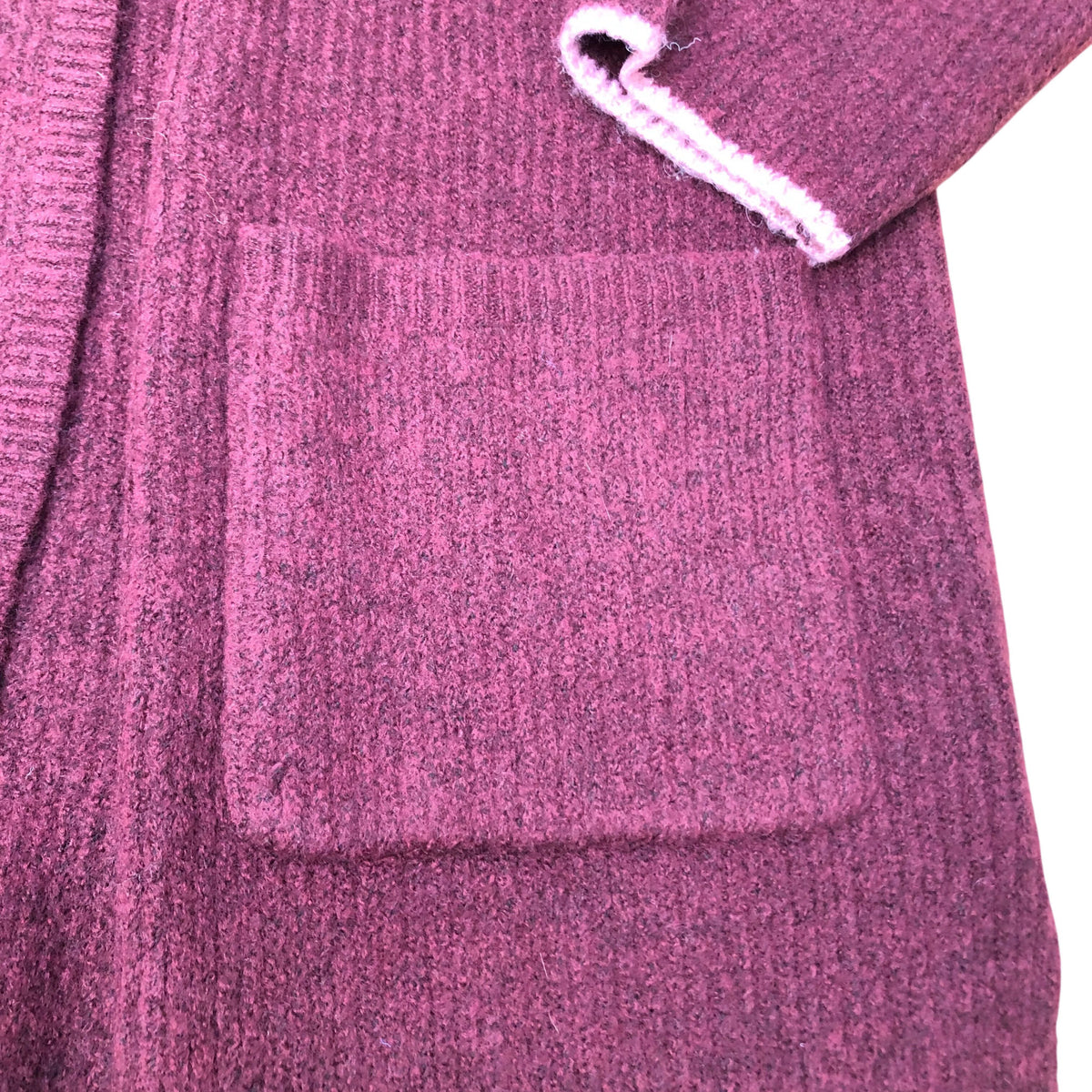 Women's Cardigan Burgundy Soft Knit with Pockets
