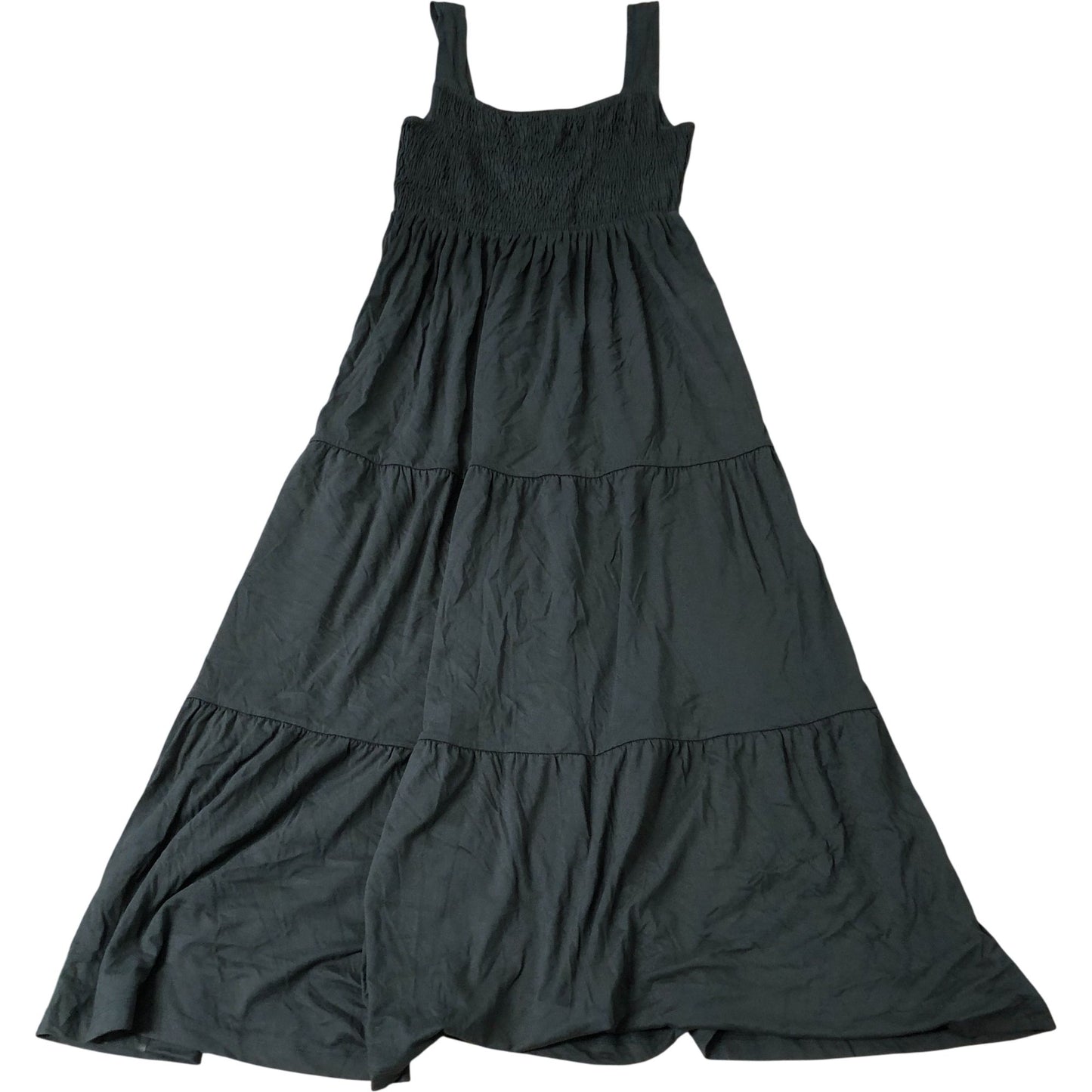 Grey Sleeveless Tiered Maxi Dress Size M