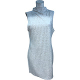 River Island Studios Sleeveless Dress UK14 Women's Beige Patterned Stretch