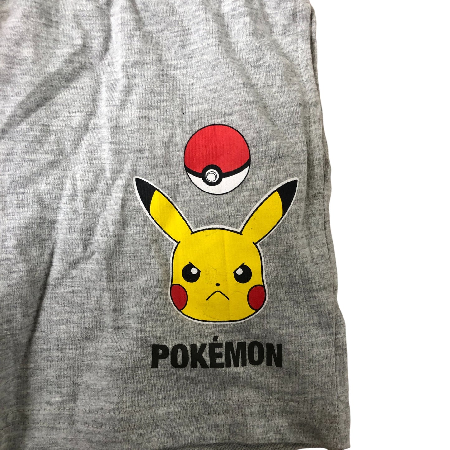 Pokémon Pikachu Shorts 8 Years Kids Grey Cotton