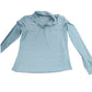 Nike Dri-FIT Long Sleeve Polo Shirt Size S Women's Light Blue Activewear