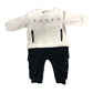 Baker By Ted Baker Baby Set 0-3 Months Cream Black Long Sleeve Trousers