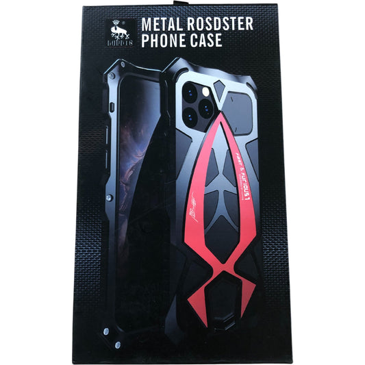 LUPHIE Metal Rosdster Phone Case For iPhone 16 Pro Max Black Red Fast & Furious