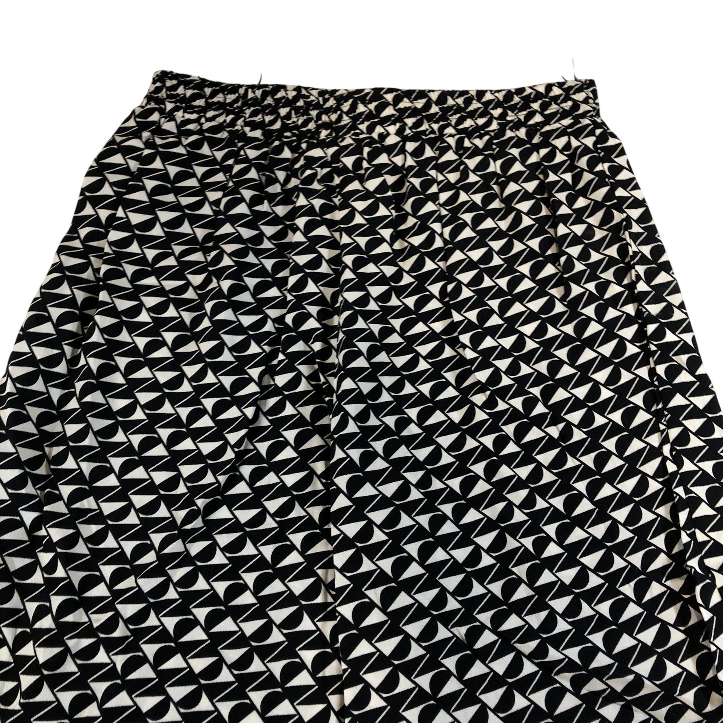 River Island Black And White Geometric Trousers UK8 Women's Lightweight Viscose