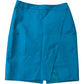 Karen Millen Teal Pencil Skirt Cotton Blend Knee Length Size 12