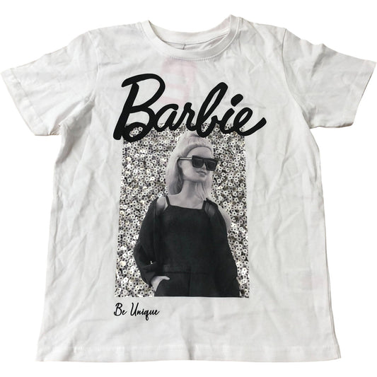 Barbie Graphic Kids T-Shirt Size 9-10 Years White Top Be Unique