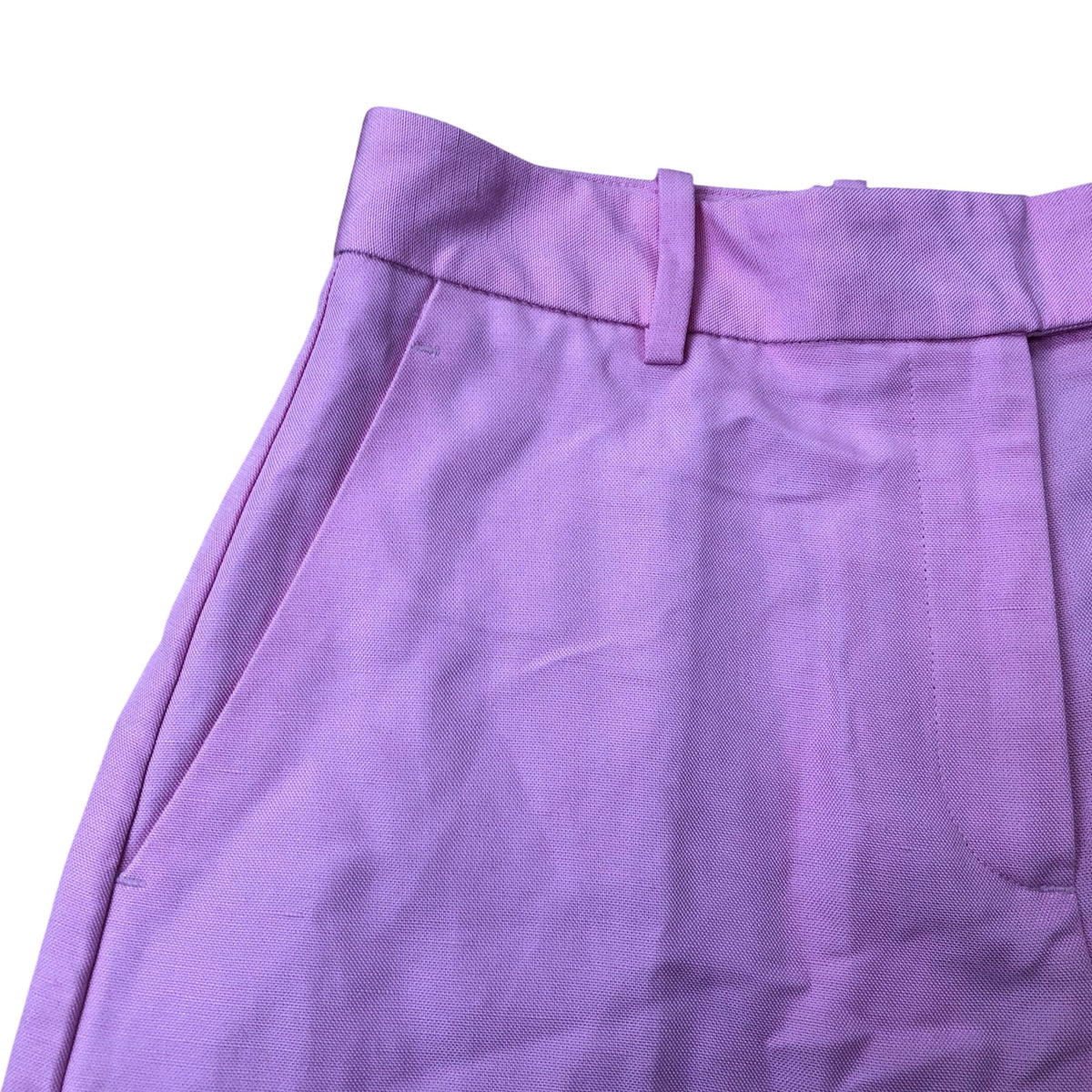 Pink Raine Wide-Leg Trousers With Linen Size 6 Long