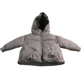 AllSaints Girls Puffer Jacket Kids Size 18-24 Months Grey Hooded Outerwear