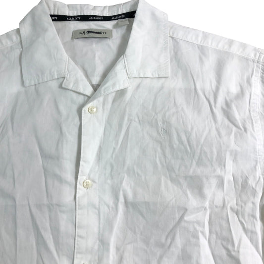 AllSaints Short Sleeve Shirt Age 12-13 Years White Cotton Casual Top