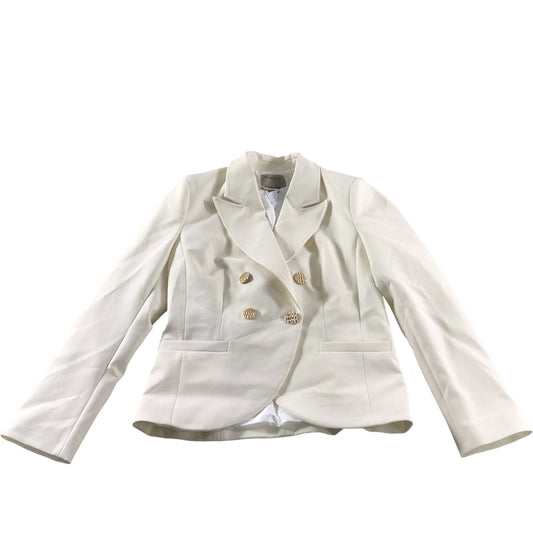 River Island Women's Size 10 Cream Double Breasted Blazer
