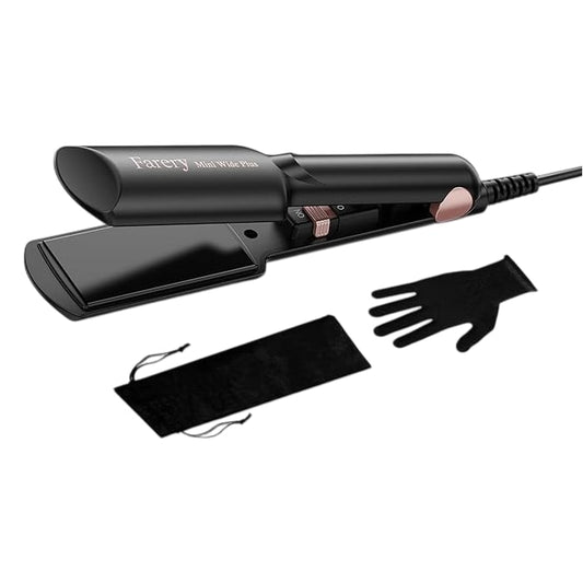 Farery Mini Wide Plus Travel Flat Iron 1.5 Inch Hair Straightener 200C Dual Volt