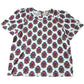 Boden Mila Trim Detail Top Women's Floral Pattern Short Sleeve Cotton Size 10
