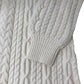 Women's Wool Blend Cream Cable Knit Sweater Dress Size L