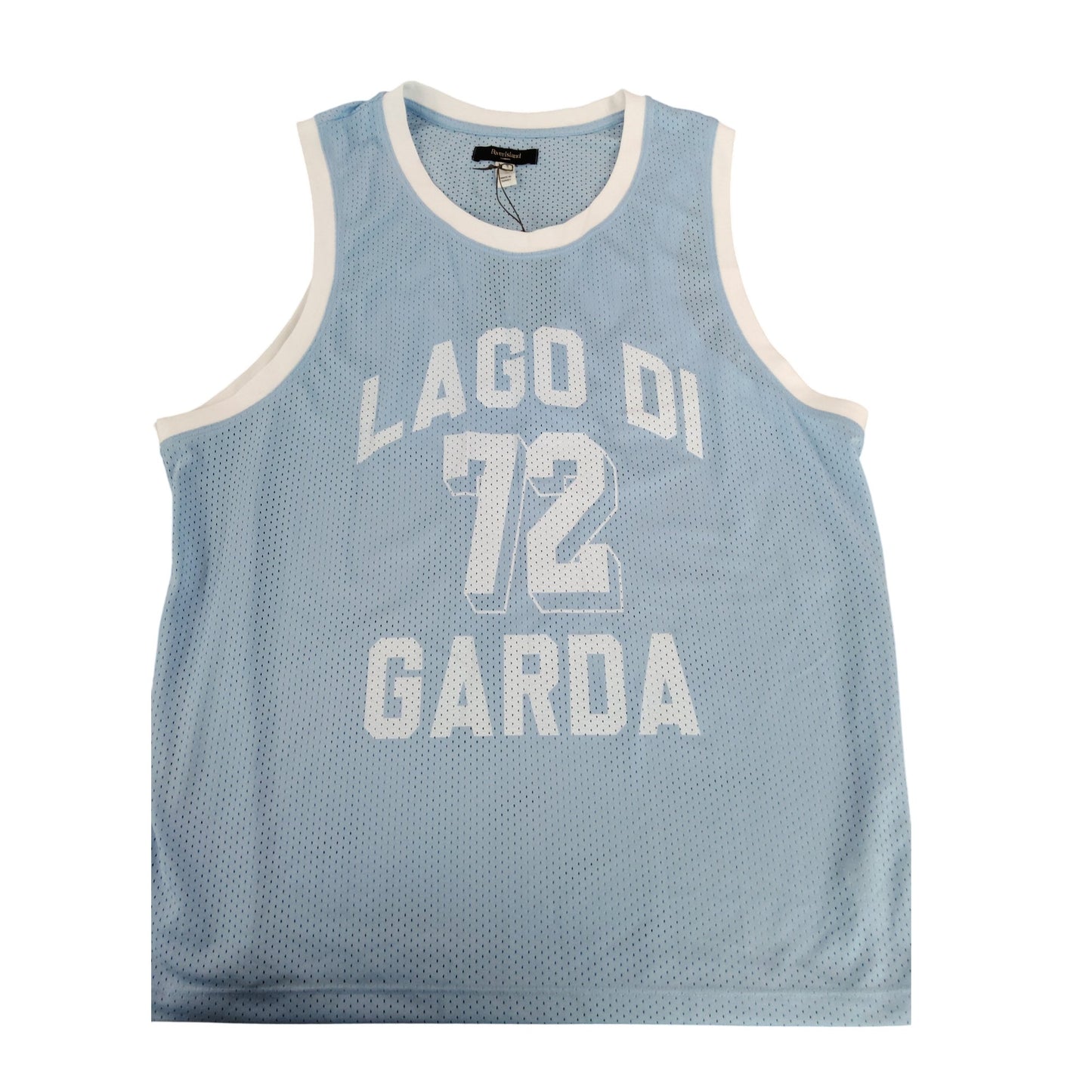 River Island Blue Basketball Jersey 72 Lago Di Men's Size M Sporty Style
