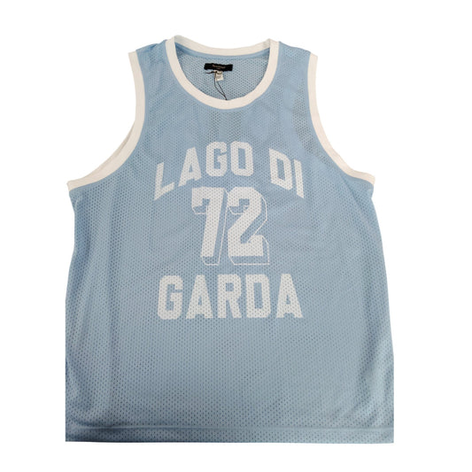 River Island Blue Basketball Jersey 72 Lago Di Men's Size M Sporty Style