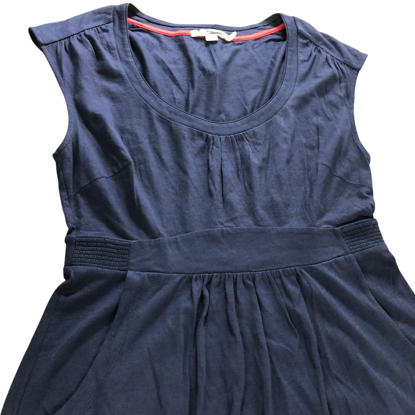 Branded Navy Soft Stretch Jersey Dress - Size 12