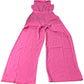 Pink Jumpsuit Women's Casual Wide Leg Sleeveless Comfortable UK4