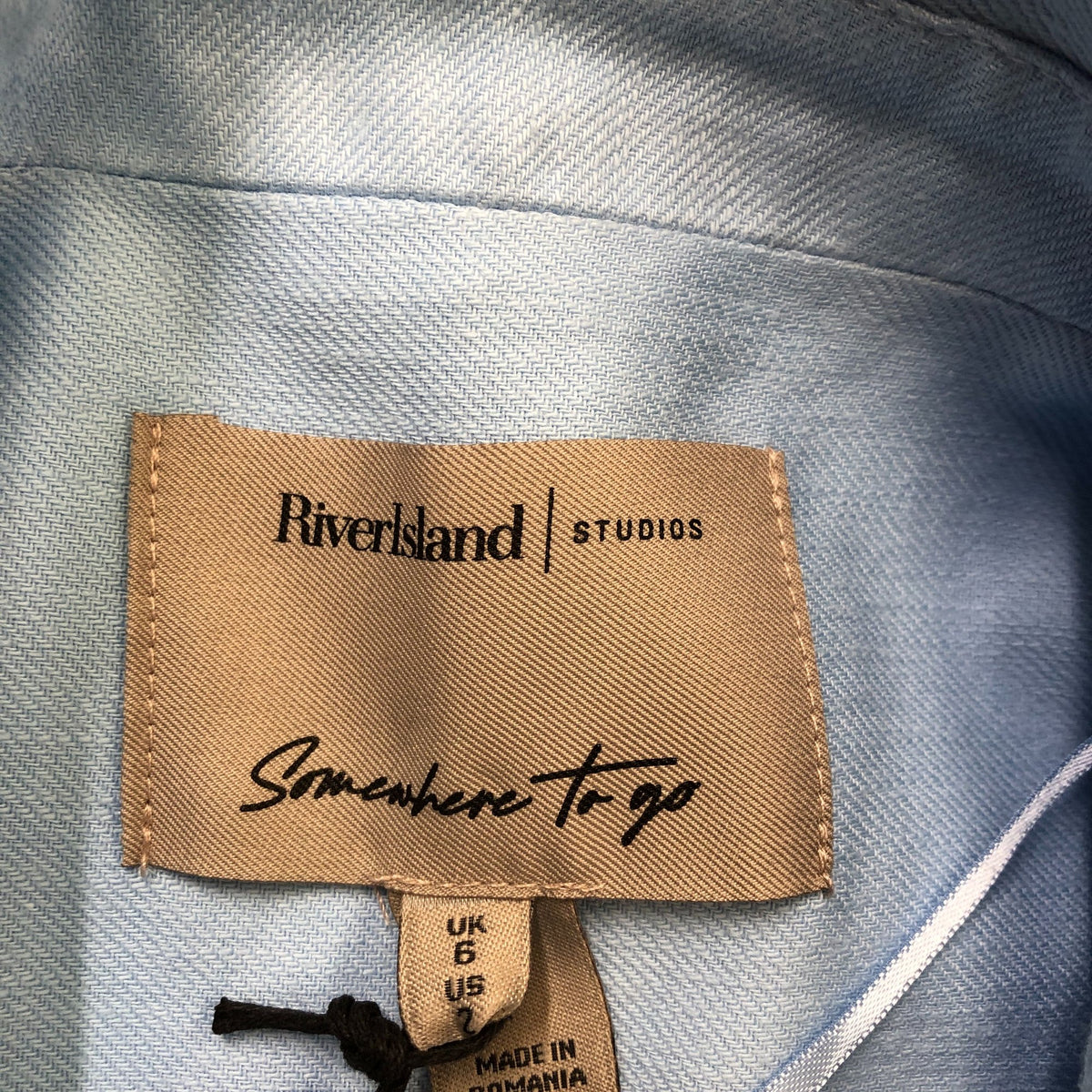 River Island Somewhere To Go Blazer Women's Light Blue Smart Casual - 6