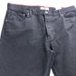 Harwood Straight Jeans 40R Men's Pure Black Cotton Stretch