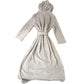 Fleece Hooded Bathrobe Plush Cotton Organic Material Size XL